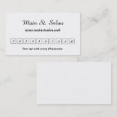 Cartes de visite "de visiteur fréquent" (10 (Devant / Derrière)