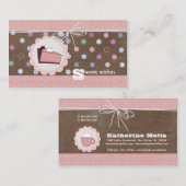 Cartes de visite de voeux sucrés (Devant / Derrière)