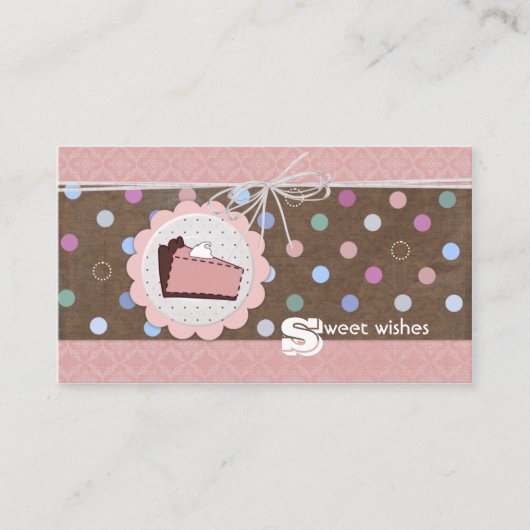 Cartes de visite de voeux sucrés (Devant)