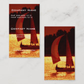 Cartes de visite de voilier de spinnaker de (Devant / Derrière)