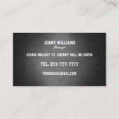 Cartes de visite de voiture (Dos)