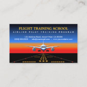 Cartes de visite de vol d'instructeur de pilote pr (Dos)