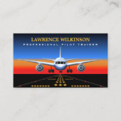 Cartes de visite de vol d'instructeur de pilote pr (Devant)