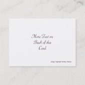 Cartes de visite de volière (Dos)