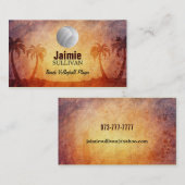 Cartes de visite de volleyball de plage (Devant / Derrière)