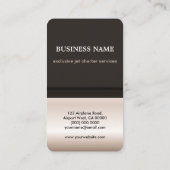 Cartes de visite de vols charter pour pilote profe (Dos)