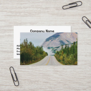 Cartes de visite de voyage sur route