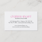 Cartes de visite de wedding planner (Dos)