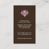 Cartes de visite de wedding planner (Dos)
