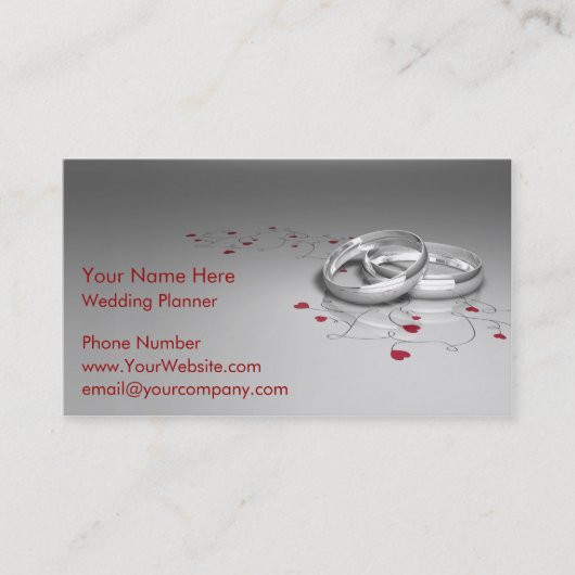 Cartes de visite de wedding planner (Devant)