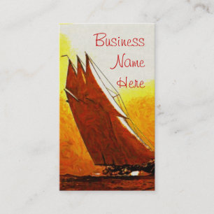 Cartes de visite de yacht de course vintage impres