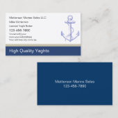 Cartes de visite de Yaght Broker (Devant / Derrière)