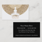 Cartes de visite de yoga (Devant / Derrière)