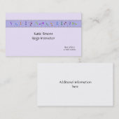 Cartes de visite de yoga (Devant / Derrière)