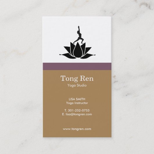 Cartes de visite de yoga (Devant)