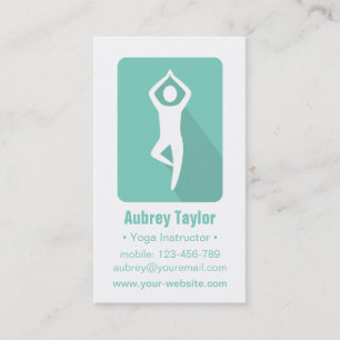 Cartes de visite de yoga Logo Pose d'arbre moderne