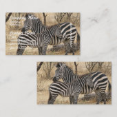 Cartes de visite de zèbre de mère et de bébé (Devant / Derrière)