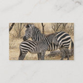 Cartes de visite de zèbre de mère et de bébé (Dos)