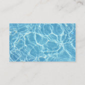 Cartes de visite d'eau de piscine (Dos)