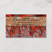 Cartes de visite débordants d'un rouge ardent en (Dos)