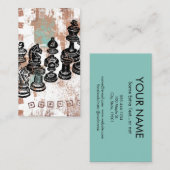 Cartes de visite d'échecs - pièces Abstraites d'éc (Devant / Derrière)