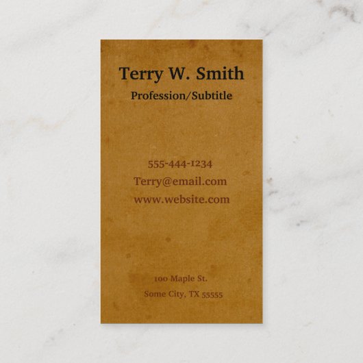 Cartes de visite d'échelle brûlés (Dos)