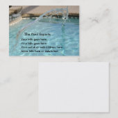 Cartes de visite d'éclaboussure de l'eau bleue de (Devant / Derrière)