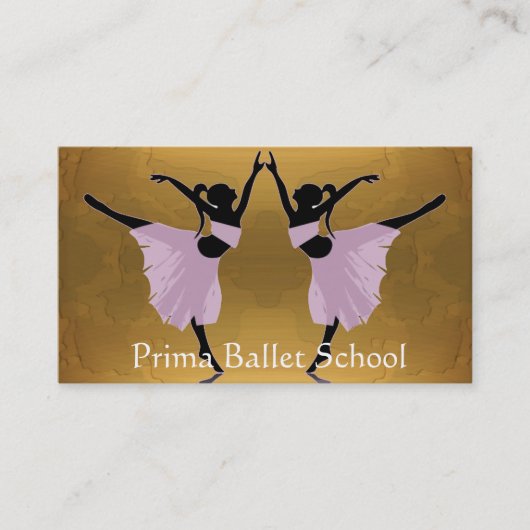 cartes de visite d'école de ballet ou de danse (Devant)