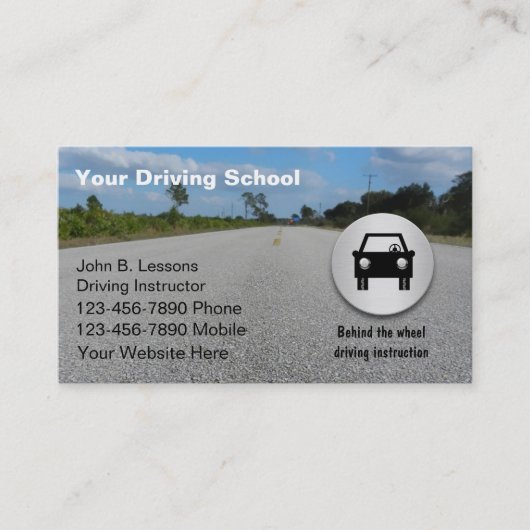 Cartes de visite d'école de conduite (Devant)