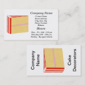 Cartes de visite décorateur de gâteaux - modèle (Devant / Derrière)