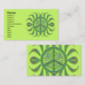 CARTES DE VISITE DÉCORATIFS DE SIGNE DE PAIX (Devant / Derrière)