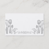 cartes de visite décoratifs d'ustensiles de (Dos)