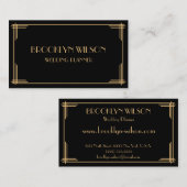 Cartes de visite décoratifs noirs personnalisés (Devant / Derrière)