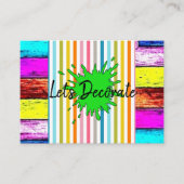 Cartes de visite, Décoration de la bande de peintu (Devant)