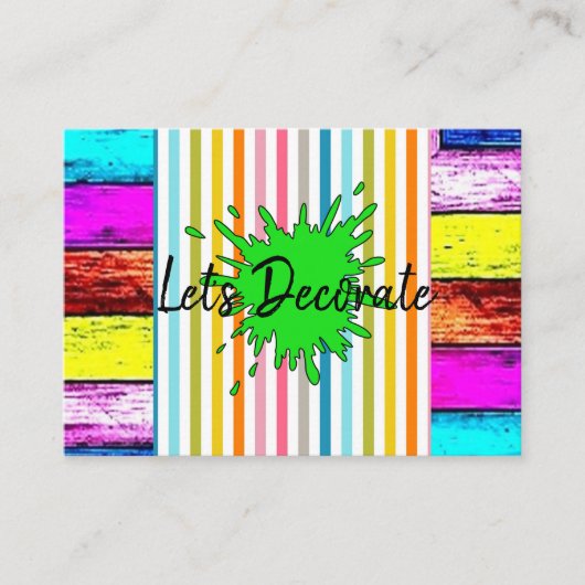 Cartes de visite, Décoration de la bande de peintu (Devant)