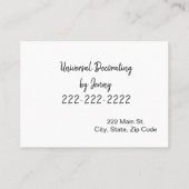 Cartes de visite, Décoration de la bande de peintu (Dos)