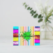 Cartes de visite, Décoration de la bande de peintu (Debout devant)