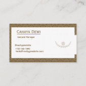 Cartes de visite décoration de robinet simple or (Dos)