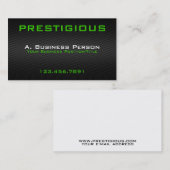 Cartes de visite d'effet de fibre de carbone (Devant / Derrière)