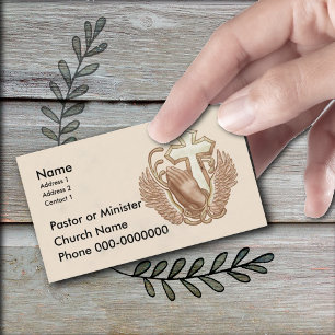 Cartes de visite d'église chrétienne