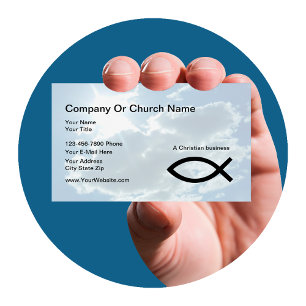 Cartes de visite d'église ou chrétiennes