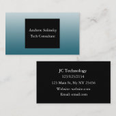 Cartes de visite dégradé bleu (Devant / Derrière)