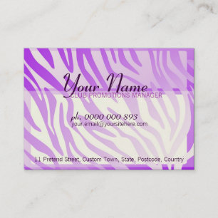 Cartes de visite dégradé zèbre violet grandes