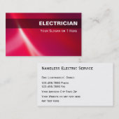 Cartes de visite d'électricien (Devant / Derrière)