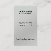 Cartes de visite d'électricien (Dos)