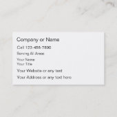 Cartes de visite d'électricien (Dos)