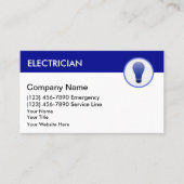 Cartes de visite d'électricien (Devant)