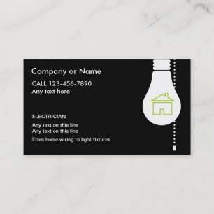 Cartes de visite d'électricien