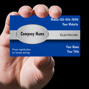 Cartes de visite d'électricien