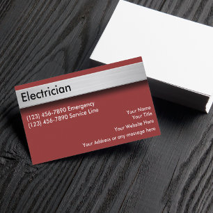 Cartes de visite d'électricien